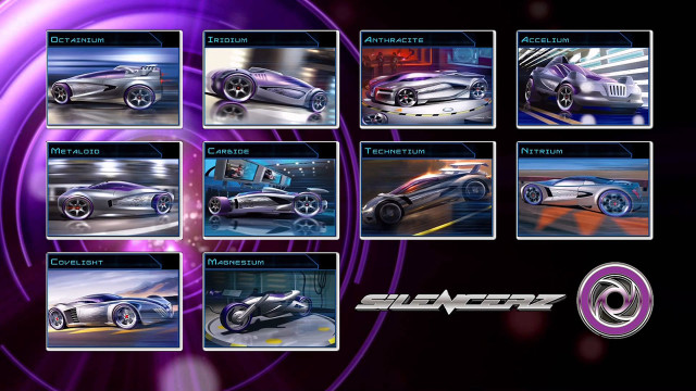 Silver car purple background purple free wallpaper - medium preview image