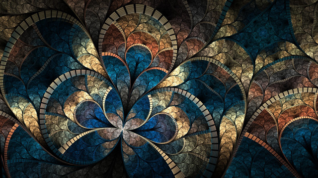 Blue flower computer generated image free wallpaper - medium preview image