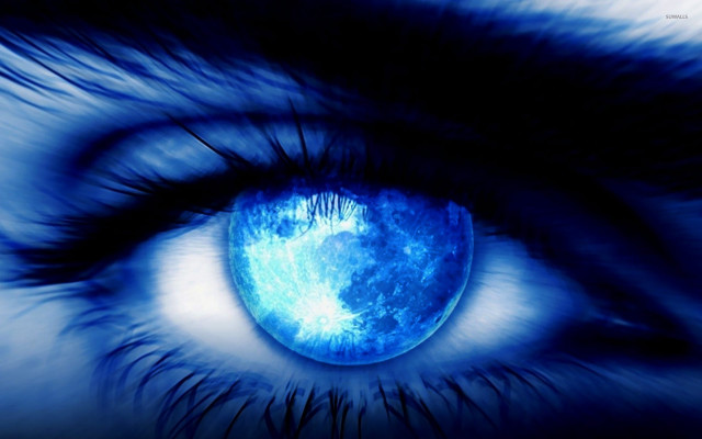 Blue eye blue moon iris free wallpaper - medium preview image