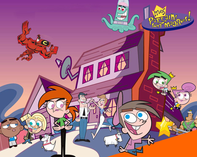Cartoon group people building sign free wallpaper - medium preview image