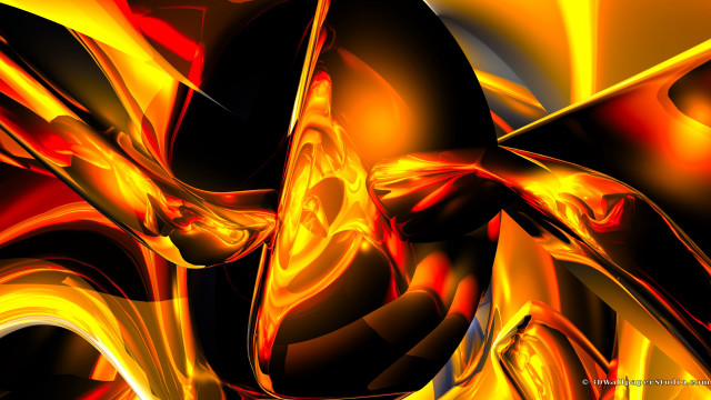 Yellow red abstract design black free wallpaper - medium preview image