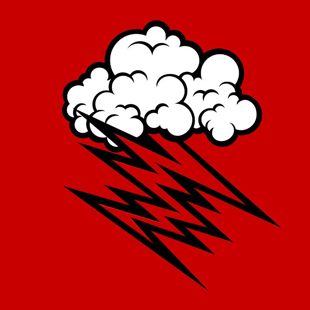 Red background black white cloud free wallpaper - medium preview image