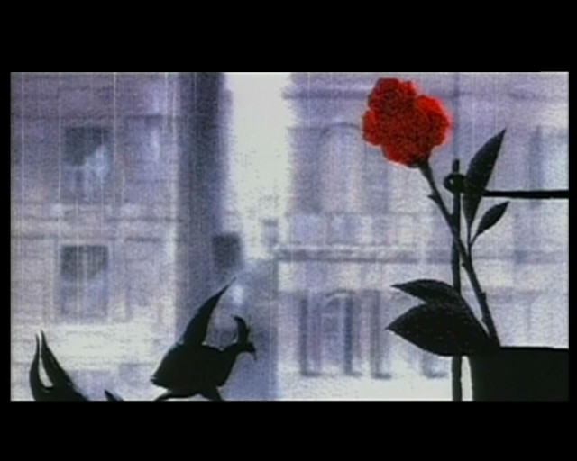 Red rose vase window bird free wallpaper - medium preview image