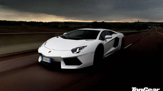 White sports car cloudy sky #3 free wallpaper - medium preview image