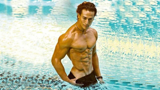 Man swimming pool shirt off #2 free wallpaper - medium preview image