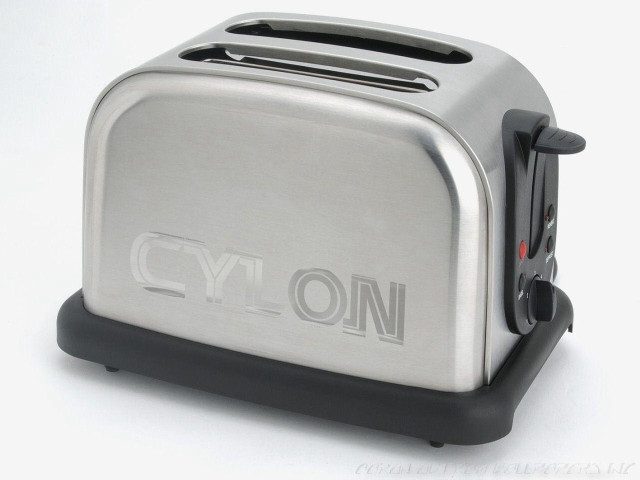 Toaster closeup white surface black free wallpaper - medium preview image