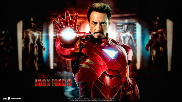 Man suit glowing light hand free wallpaper - medium preview image