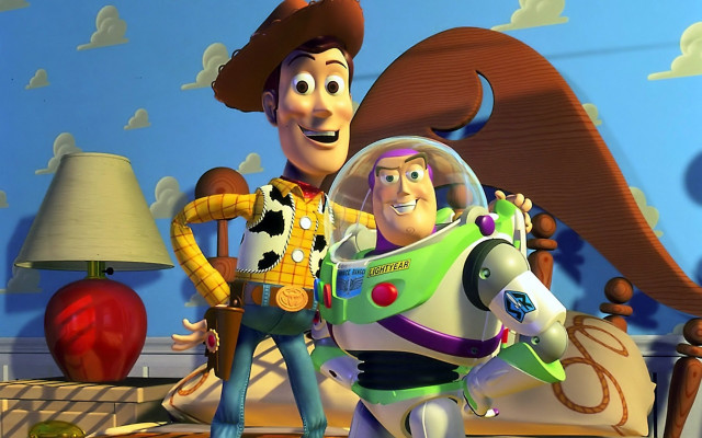 Cartoon character holding toy bedroom free wallpaper - medium preview image