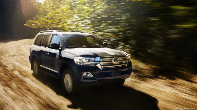 Blue truck dirt road trees free wallpaper - medium preview image