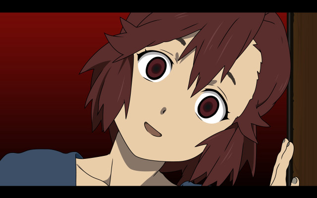Red hair big eyes sad free wallpaper - medium preview image
