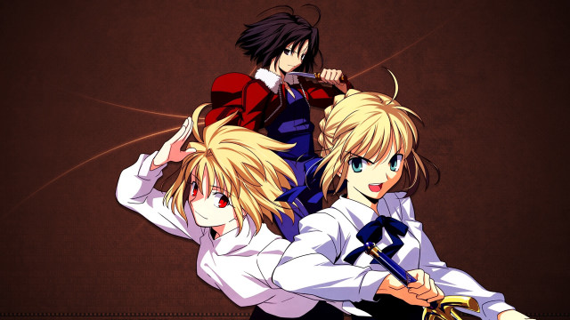 Anime characters posing picture together #5 free wallpaper - medium preview image