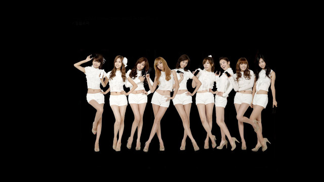 Women white dresses black background free wallpaper - medium preview image