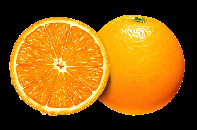 Orange slice leaf white background free wallpaper - medium preview image