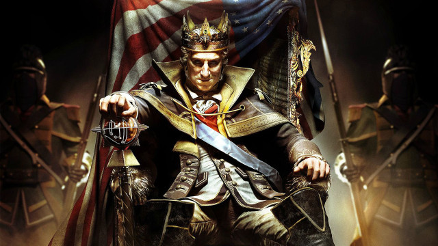 Man crown chair sword flag free wallpaper - medium preview image