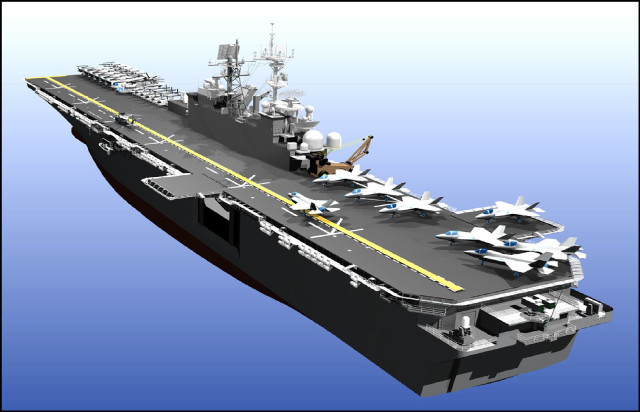 Large ship fighter jets deck free wallpaper - medium preview image