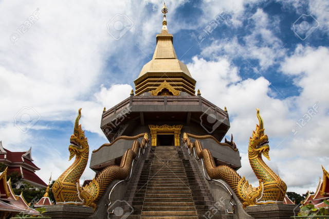 Tall building steeple golden dragon free wallpaper - medium preview image