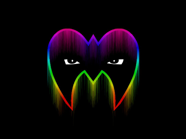 Heart face lines eyes black free wallpaper - medium preview image