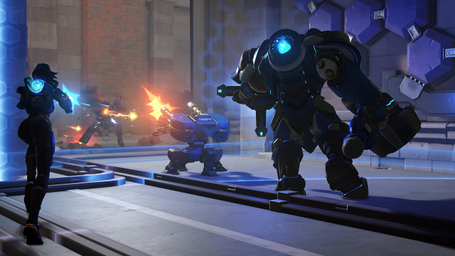 Group people room robot man free wallpaper - medium preview image
