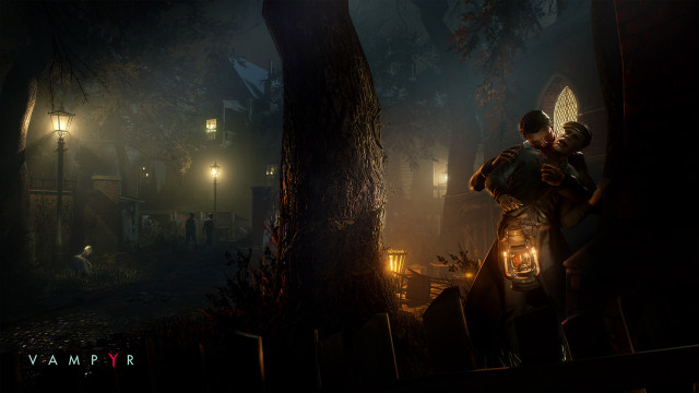 Couple embracing dark forest night free wallpaper - medium preview image