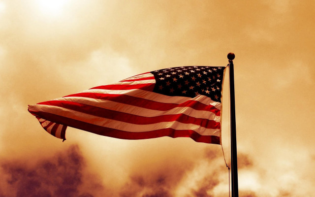 Flag flying wind cloudy sky free wallpaper - medium preview image