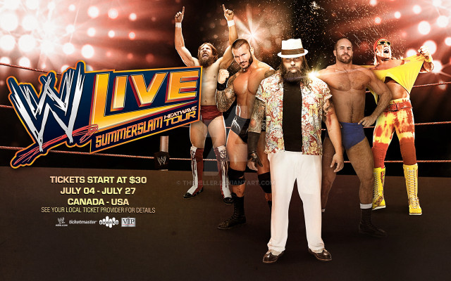 Man wrestling poster crowd microphone free wallpaper - medium preview image
