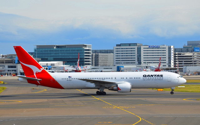 Passenger jet airport runway city free wallpaper - medium preview image
