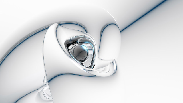 White abstract background silver object free wallpaper - medium preview image