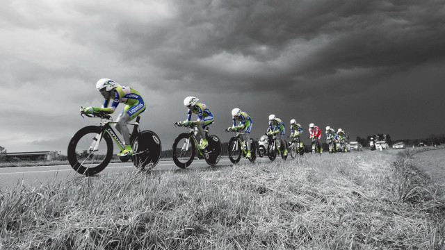 Biking group stormy sky black free wallpaper - medium preview image