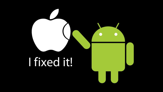 Green apple black background fixed free wallpaper - medium preview image