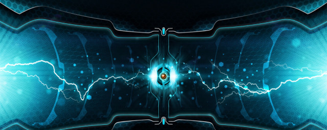 Futuristic background blue light black #2 free wallpaper - medium preview image