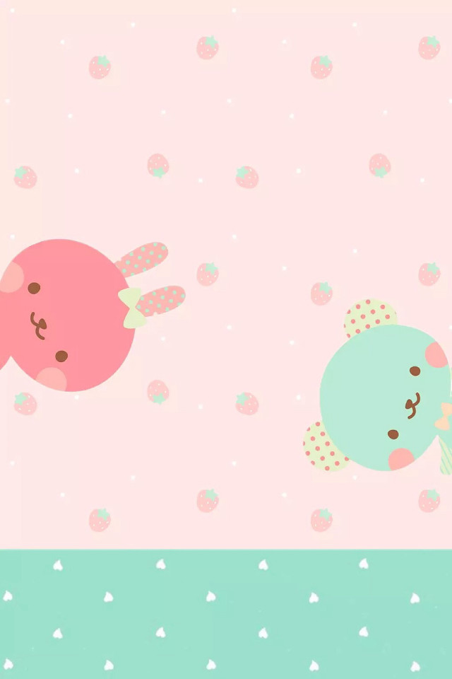 Cartoon animals playing pink background free wallpaper - medium preview image