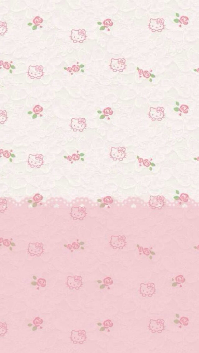 Pink white wallpaper hello kitty free wallpaper - medium preview image