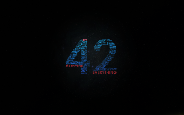 Black background blue red #42 free wallpaper - medium preview image
