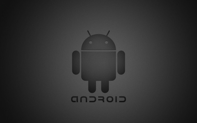 Android logo black white dark #2 free wallpaper - medium preview image