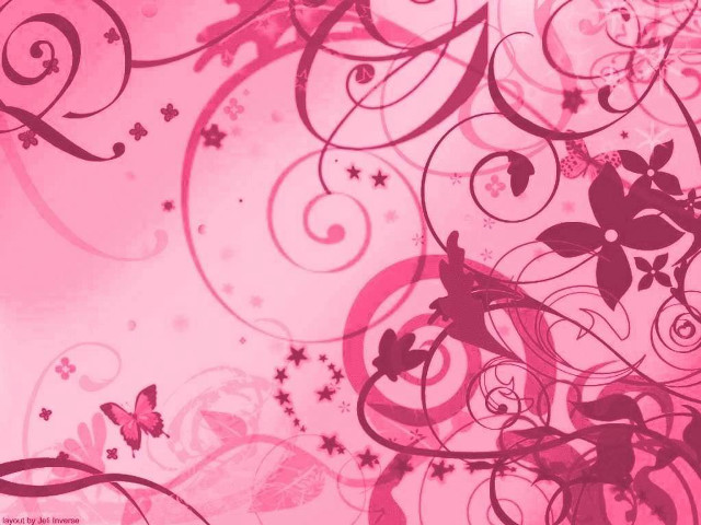 Pink background swirls stars pattern #2 free wallpaper - medium preview image