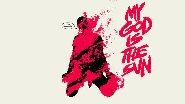 Man walking red black graffiti free wallpaper - medium preview image