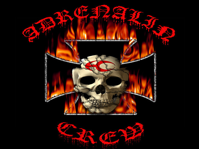 Skull cross flames bleeding dead free wallpaper - medium preview image