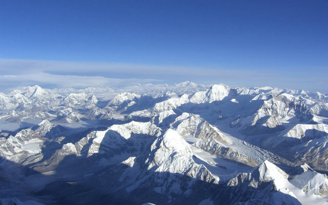 Mountain range airplane window blue #8 free wallpaper - medium preview image