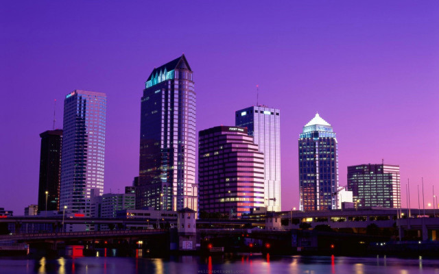 City skyline bridge river night #98 free wallpaper - medium preview image