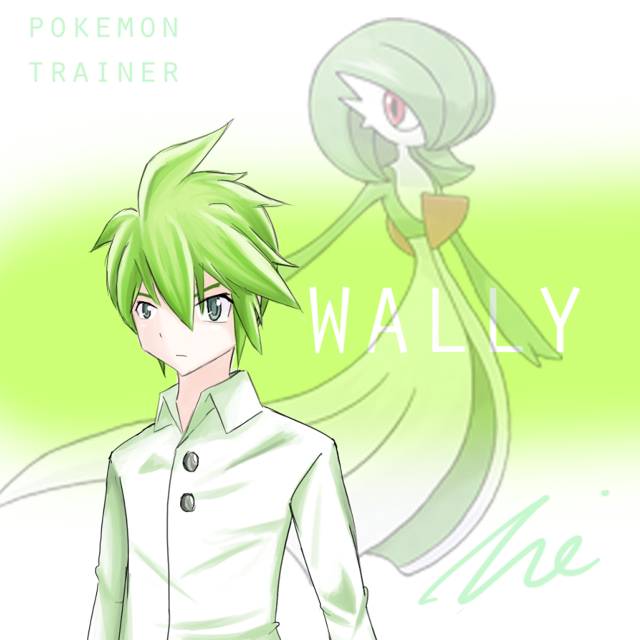 Green hair wally portrait blurry free wallpaper - medium preview image