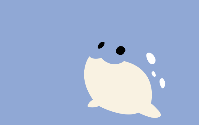 White seal black spots swimming free wallpaper - medium preview image
