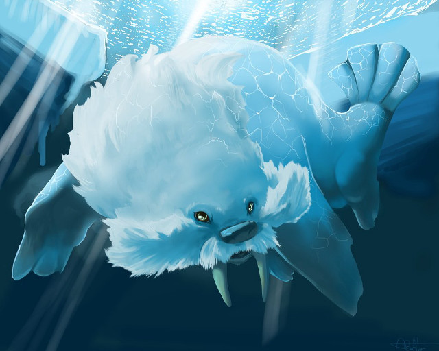 Blue white fish big smile free wallpaper - medium preview image