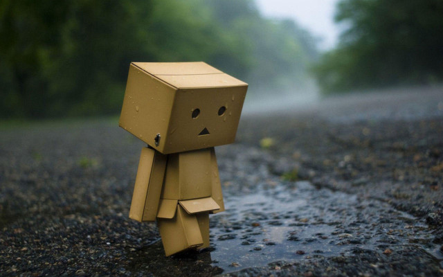 Cardboard toy road rain sad #2 free wallpaper - medium preview image