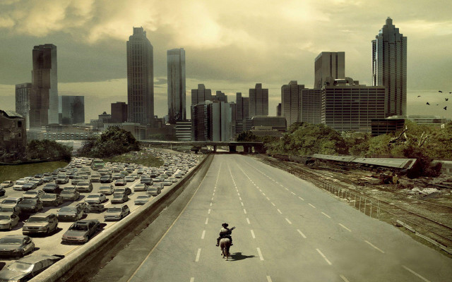 Skateboarder riding street parking lot free wallpaper - medium preview image