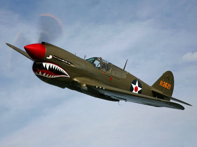 Fighter jet shark mouth flying free wallpaper - medium preview image