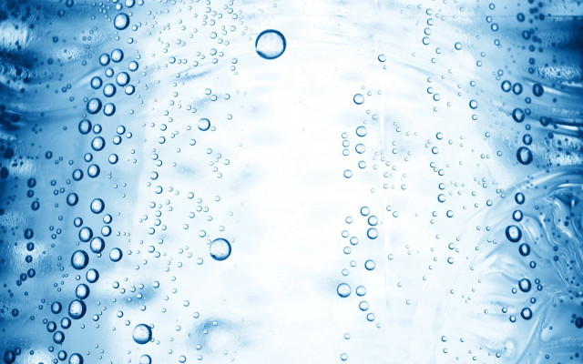 Water bottle bubbles blue background free wallpaper - medium preview image