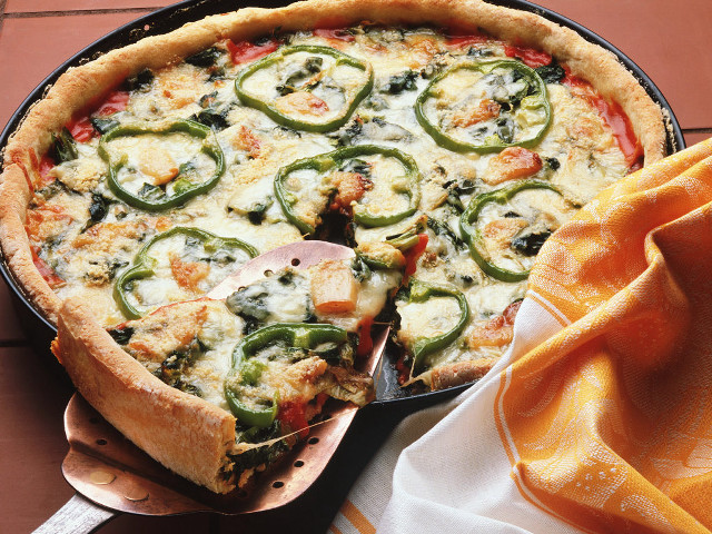 Pizza slice missing table cloth free wallpaper - medium preview image