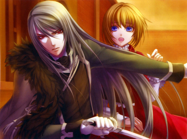 Anime characters standing room door free wallpaper - medium preview image