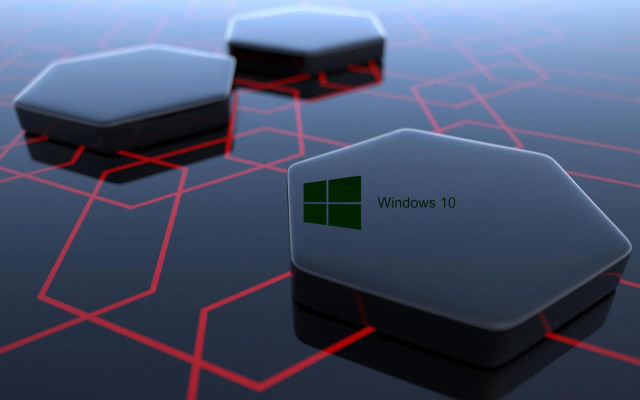 Computer keyboard windows10 logo red free wallpaper - medium preview image