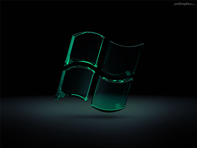 Green glass object dark room free wallpaper - medium preview image